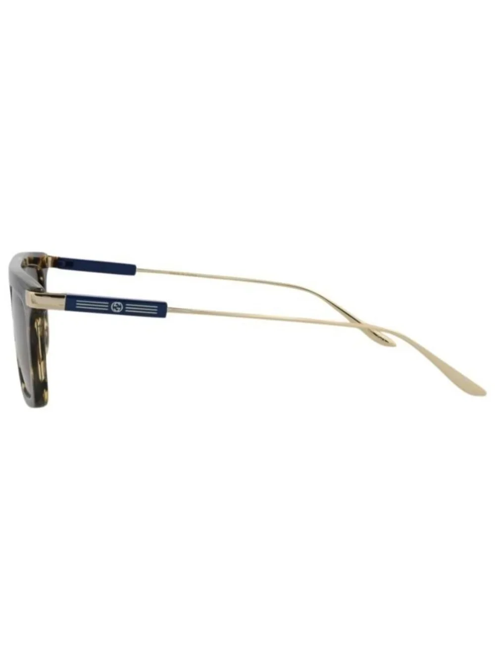 New Gucci Mens Square/Rectangle Havana Gold Brown Fashion Designer Sunglasses